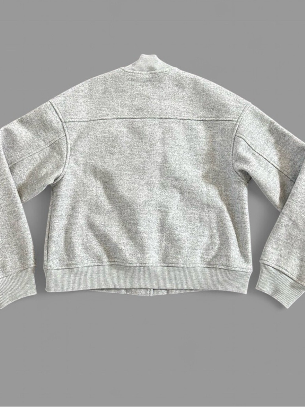 Madewell-Snap Front Bomber Jacket size Small Grey-like new - Picture 7 of 14